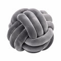 Knotenkissen 30 cm grauer Polyester-Plüsch dekoratives Wohnkissen