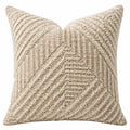 Zierkissen 45 x 45 cm aus Textil in Creme mit strukturiertem Boho Muster