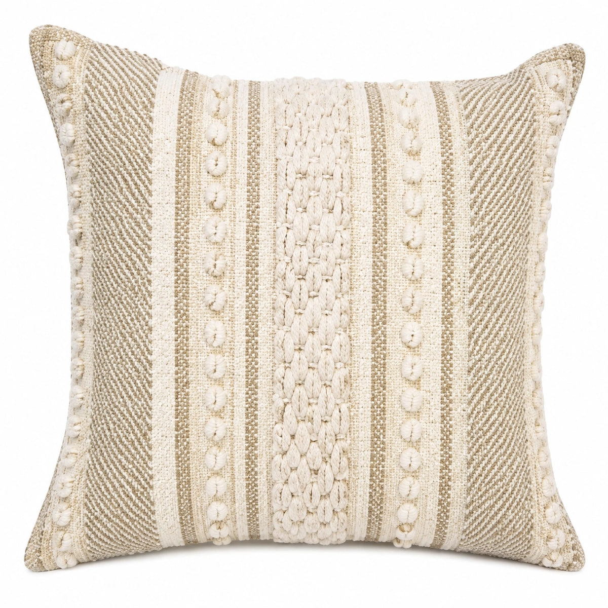 Dekokissen 45 cm Textil Creme Beige Strukturmuster