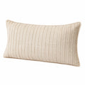 Dekokissen 50 x 30 cm Beige Textil mit vertikaler Struktur